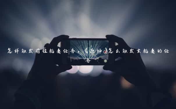 怎样触发前往稻妻任务，《原神》怎么触发去稻妻的任务